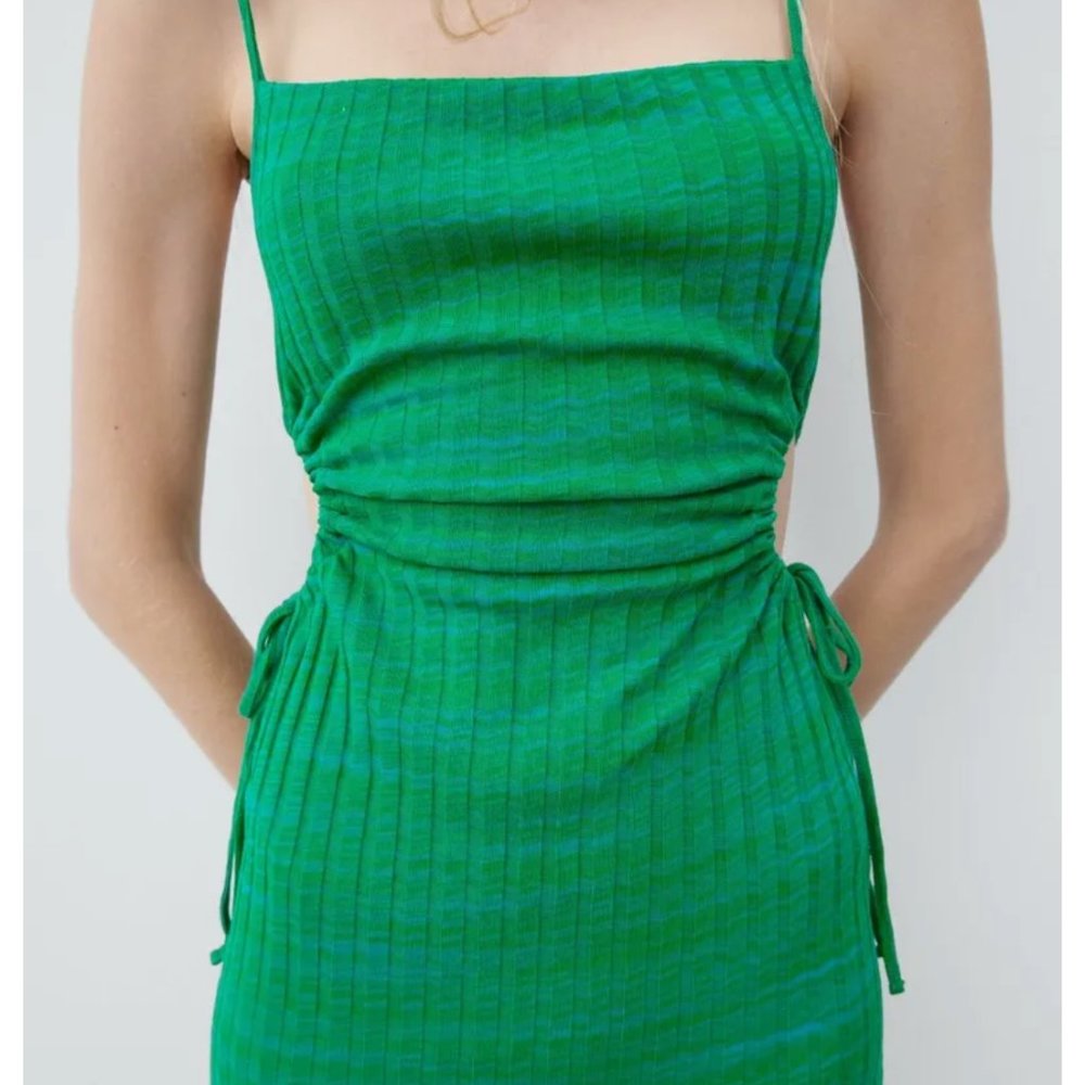 Zara Rib Midi Dress with Cutouts - Picture 2 of 5